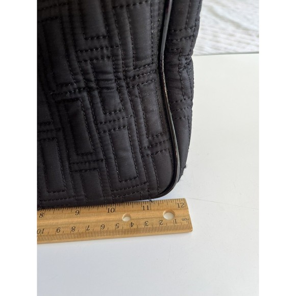 Vera Bradley Black Quilted Shoulder Tote Hand Bag - Picture 5 of 16